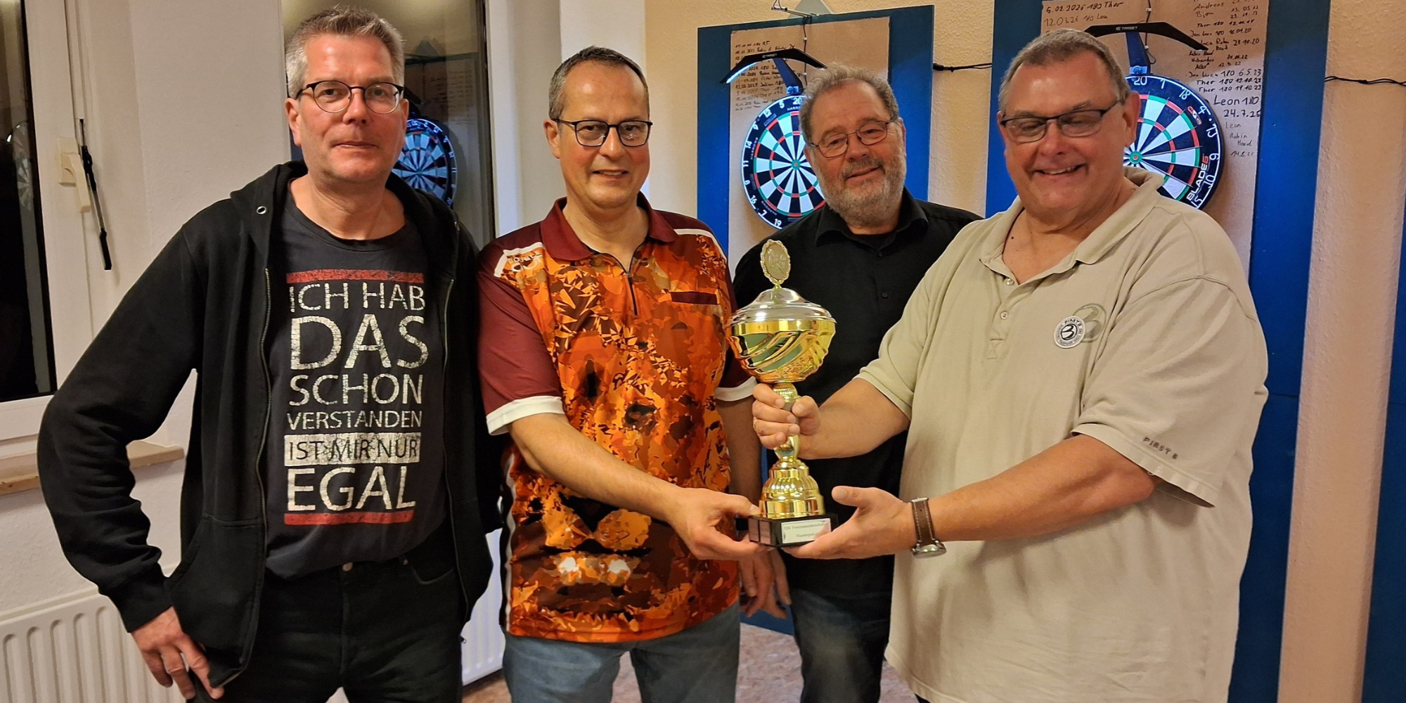 Darts-Vereinsmeisterschaft 2026: Ralf Tacken macht den Hattrick perfekt!